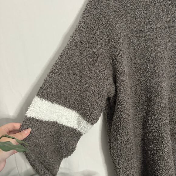 Skims Cozy Knit V-Neck in Gray Chalk Multi Size Small - Picture 4 of 5